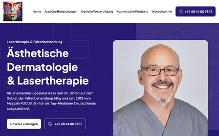 Screenshot der Website von Dr. Britz
