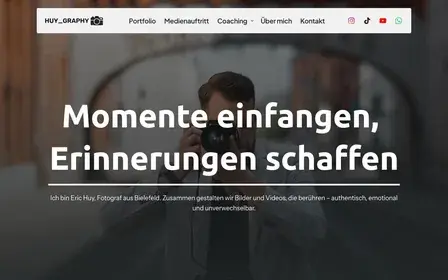 Screenshot der Website von Huy Graphy