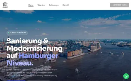 Screenshot der Website von I&I Baugesellschaft