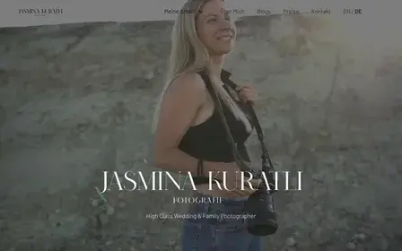 Screenshot der Website von Jasmina Kuratli
