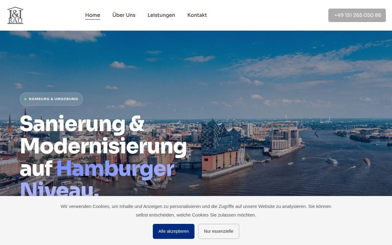 Iundi Baugesellschaft Website