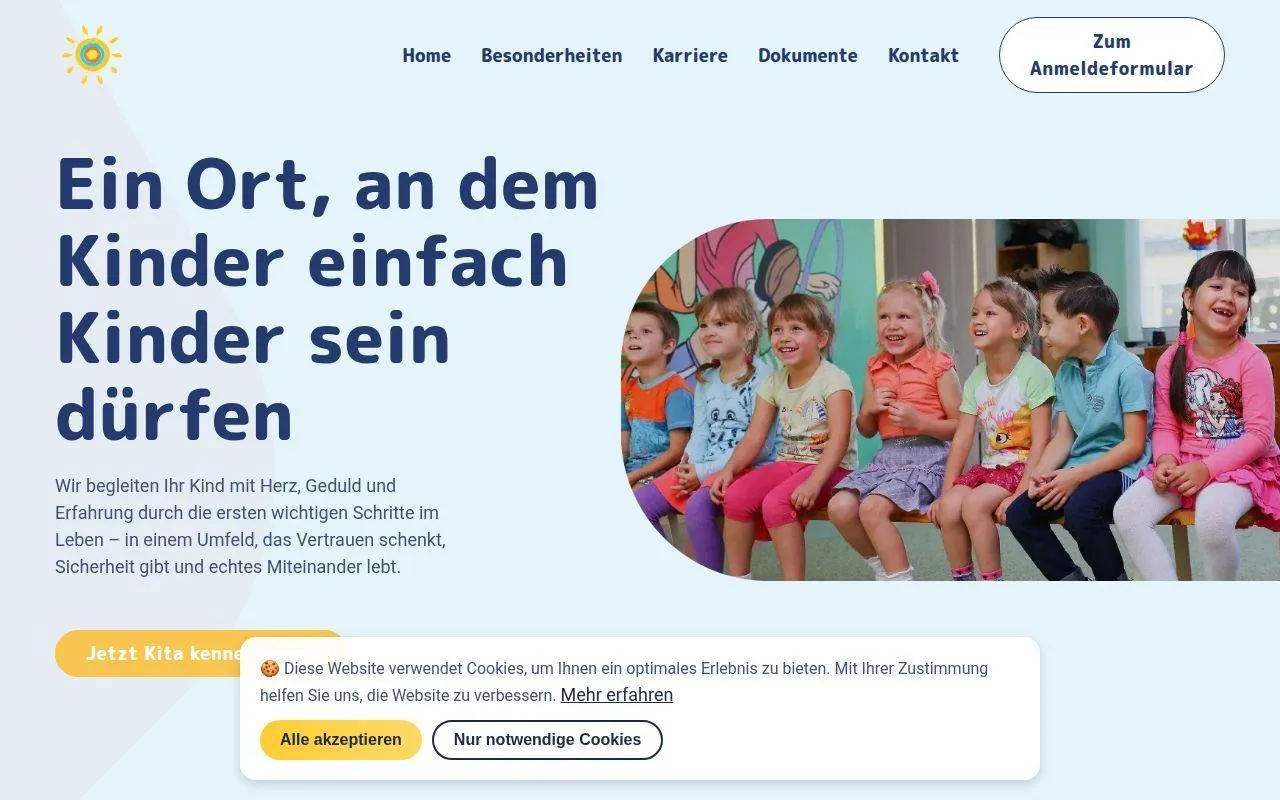 Sonnenkinder Hamburg Website