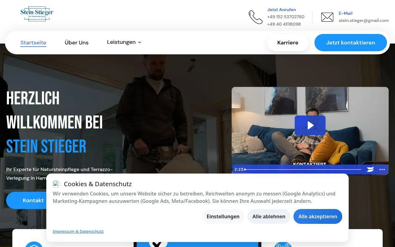 Stein und Stieger Website